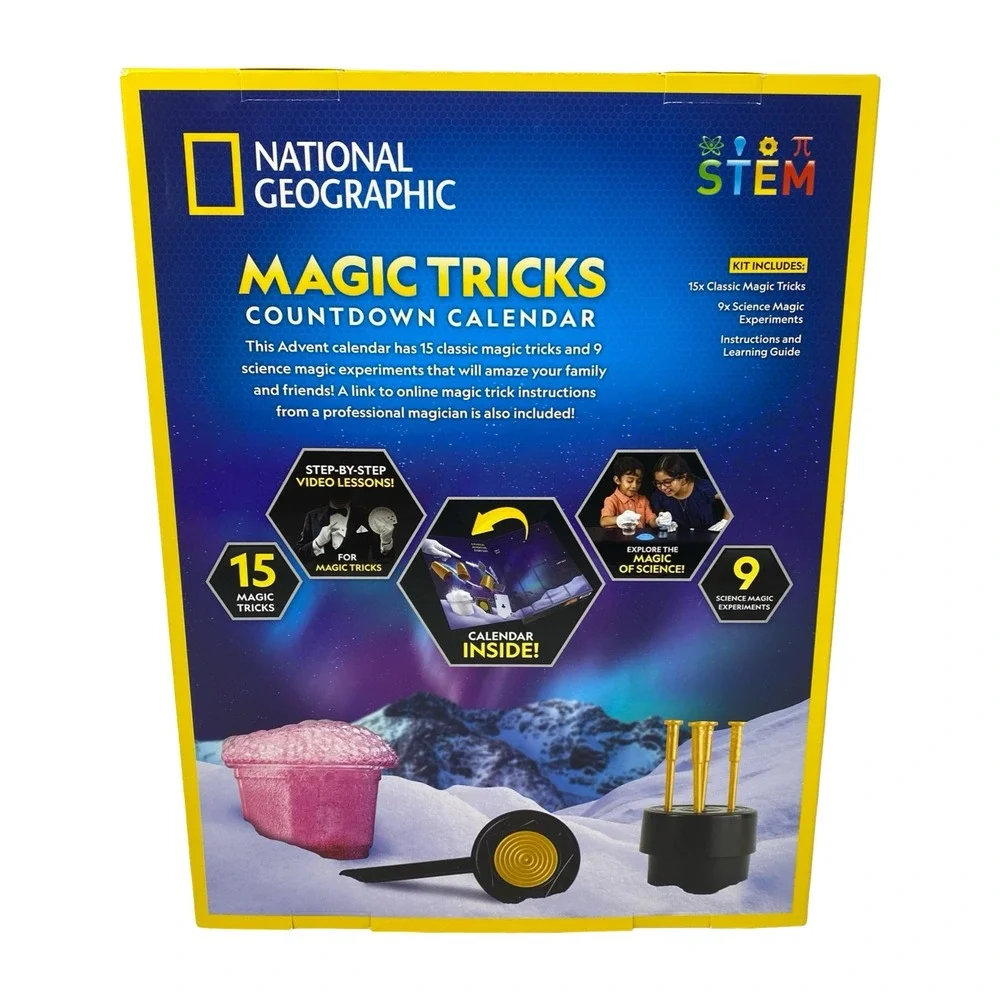 National Geographic Magic Tricks‎ Countdown Calendar STEM Advent Kit 24 Days
